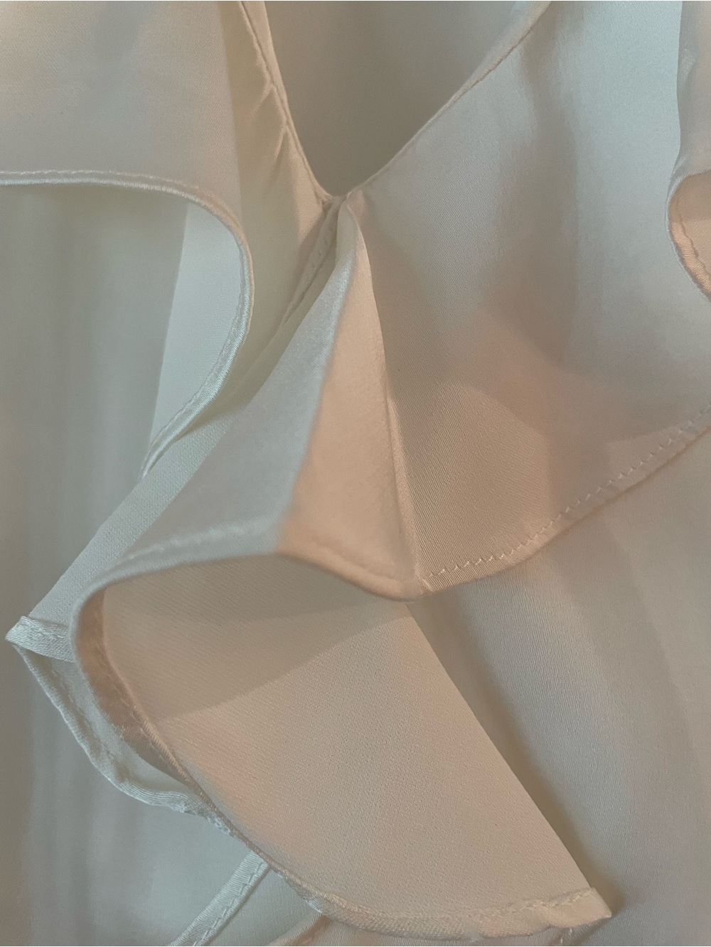 Ivory Ruffle Tie-Neck Blouse - Picture 3 of 6